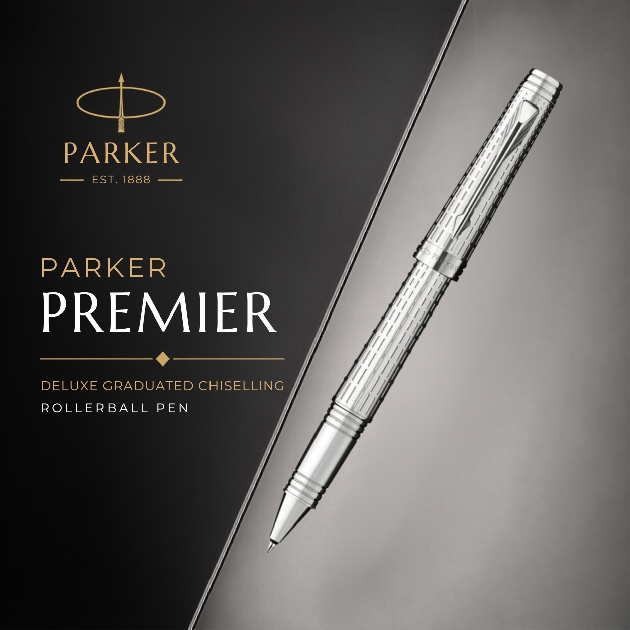 Parker Premier Deluxe Graduated Chiselling Rollerball Pen