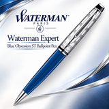 Waterman Expert Blue Obsession ST Ballpoint Pen – Premium Writing Instrument