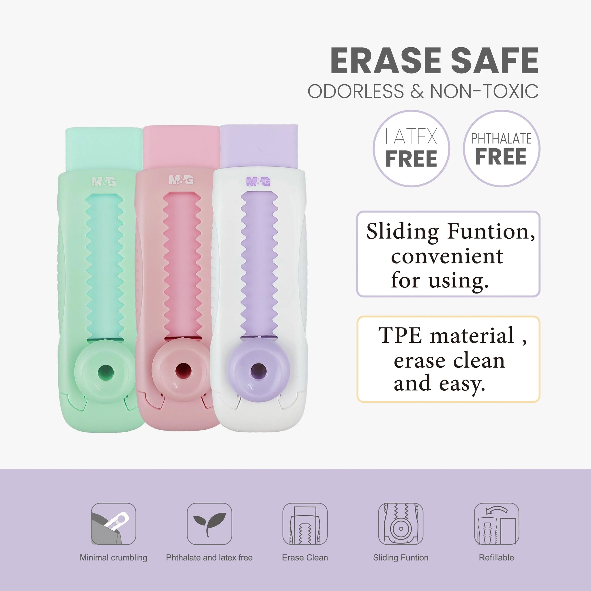 M&G Sliding Eraser AXPQ4208