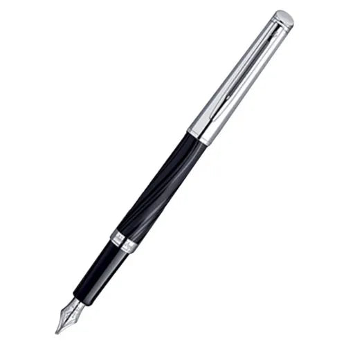 Waterman Hémisphère Fountain Pen – Silky Black CT (Stainless Steel Medium Nib)
