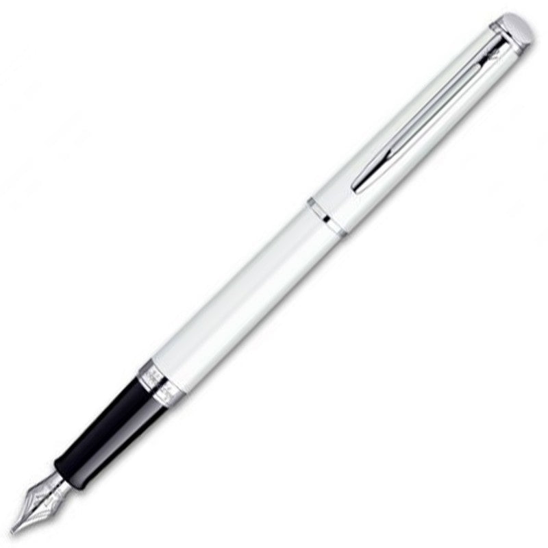 Waterman Hémisphère Fountain Pen – Metal & White CT